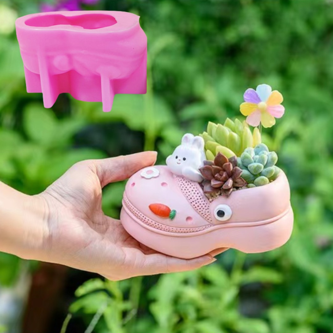 Sandal hewan 3D, Pot bunga tan - Echeveria Succulent ulasan dan harga