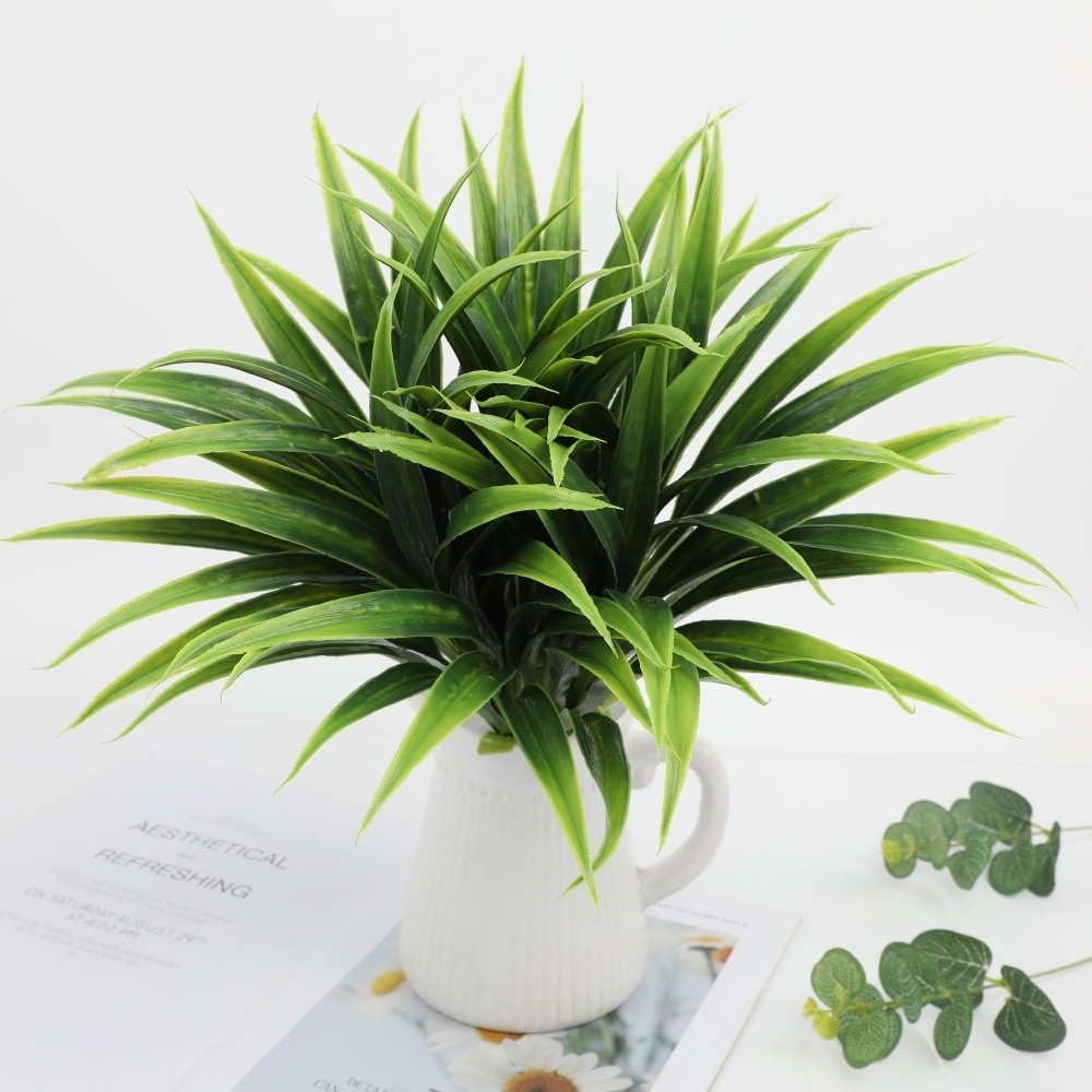 Daun Anggrek Buatan Realistis  - Spider Plant Hanging ulasan dan harga