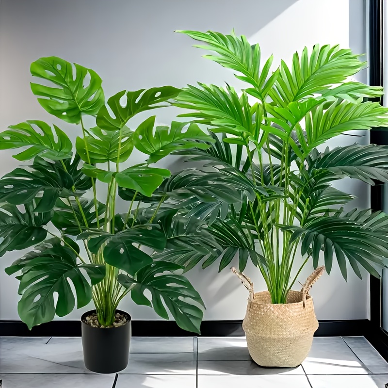 2 Buah Tanaman Palem Buatan 24 - Monstera Adansonii ulasan dan harga